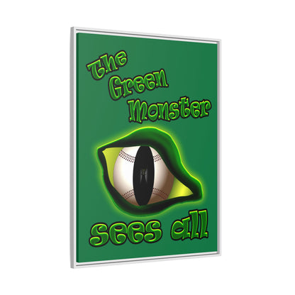 green monster - framed canvas art (dark green)