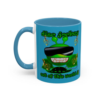 disc jockey - Accent Mug (turquoise)