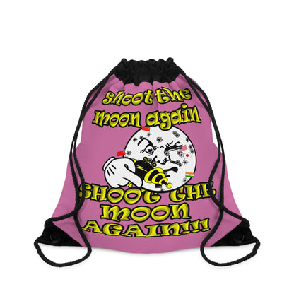 shoot the moon again - Drawstring Bag (light pink)