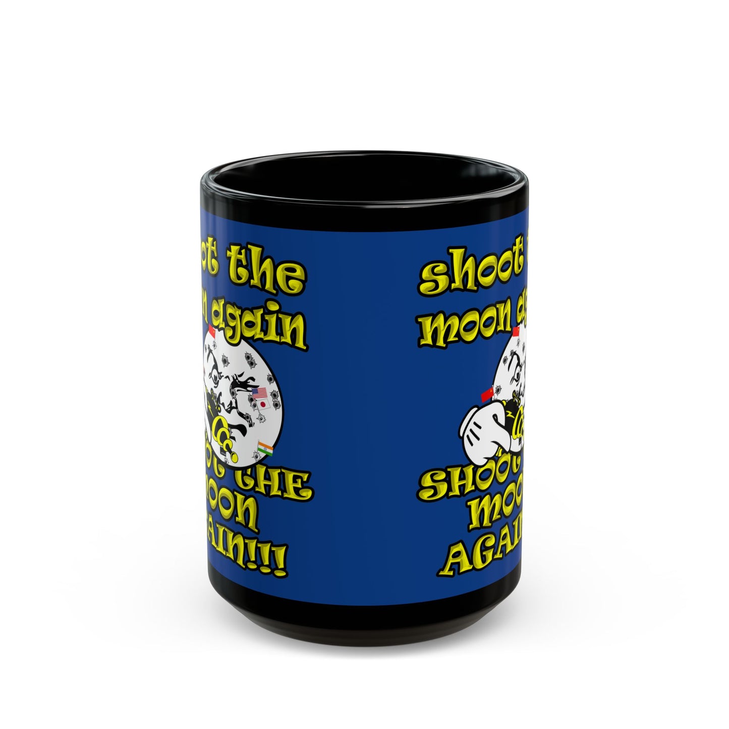 shoot the moon again - Black Mug (dark blue)