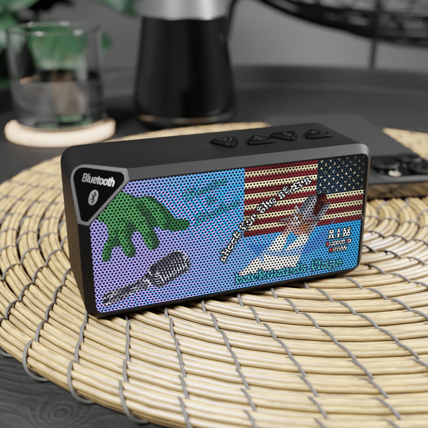 shoot for the stars - Jabba Bluetooth Speaker (light blue-purple wave)