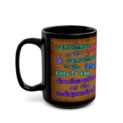 declaration of the independents - Black Mug (brown papyrus)