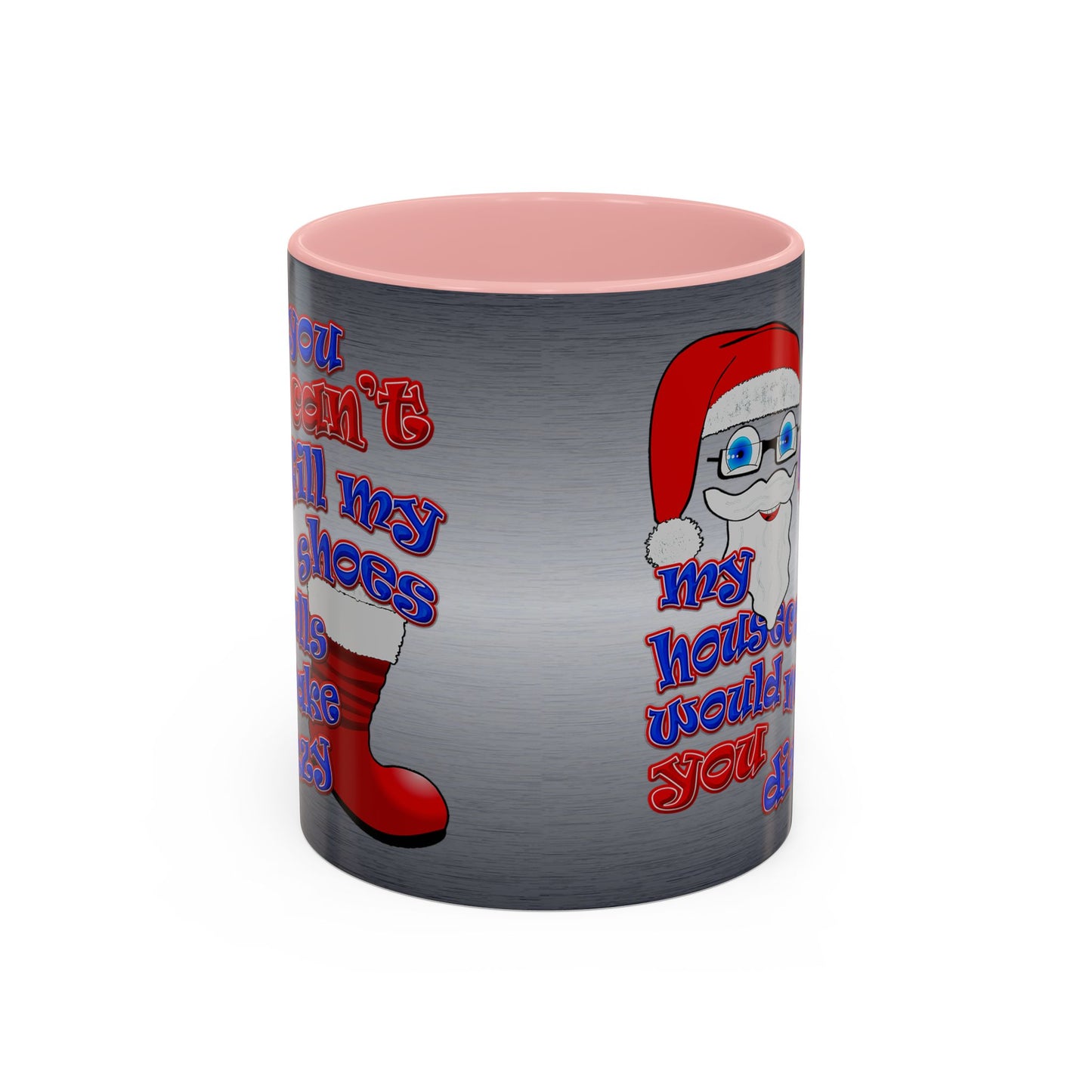 santa's shoes - Accent Mug (brushed nickel)