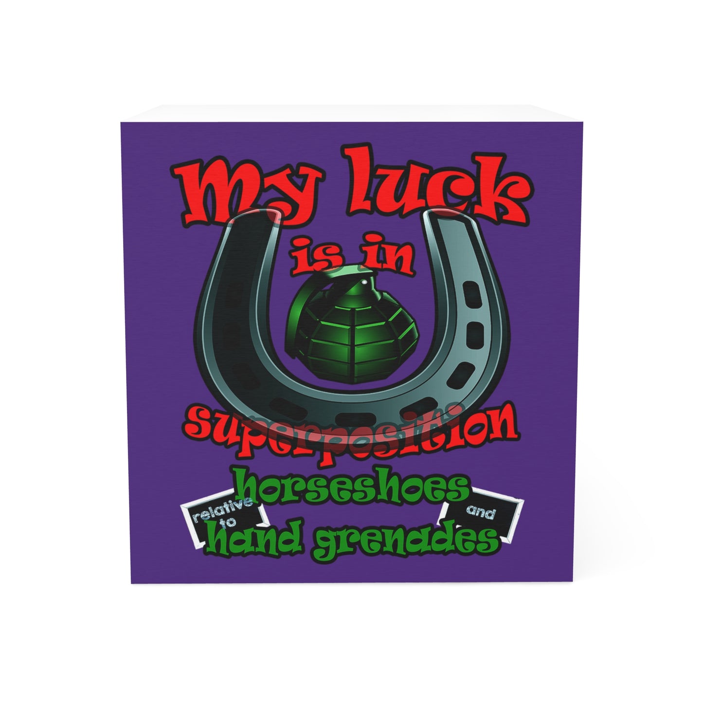 my luck - note cube (purple)
