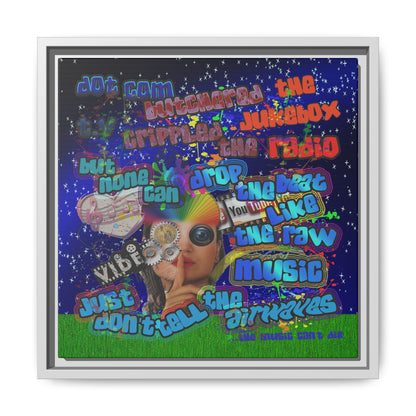 drop the beat - framed canvas art ('snoops' background)