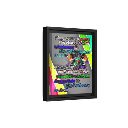 doggystyle - framed canvas art (rainbow split)