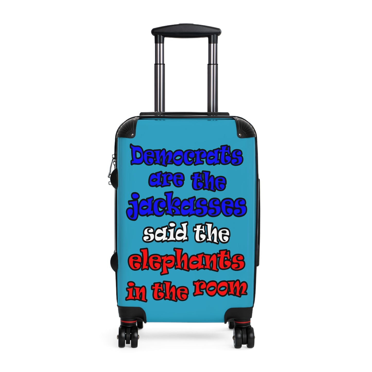 donkeys and elephants - Suitcase (turquoise)