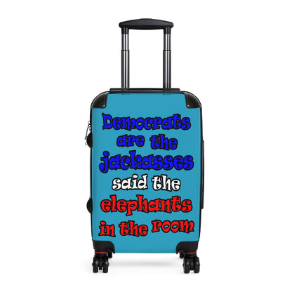 donkeys and elephants - Suitcase (turquoise)