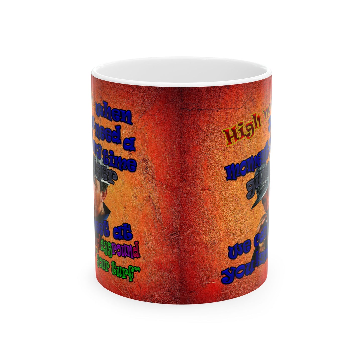 high noon - White Mug (burnt orange)