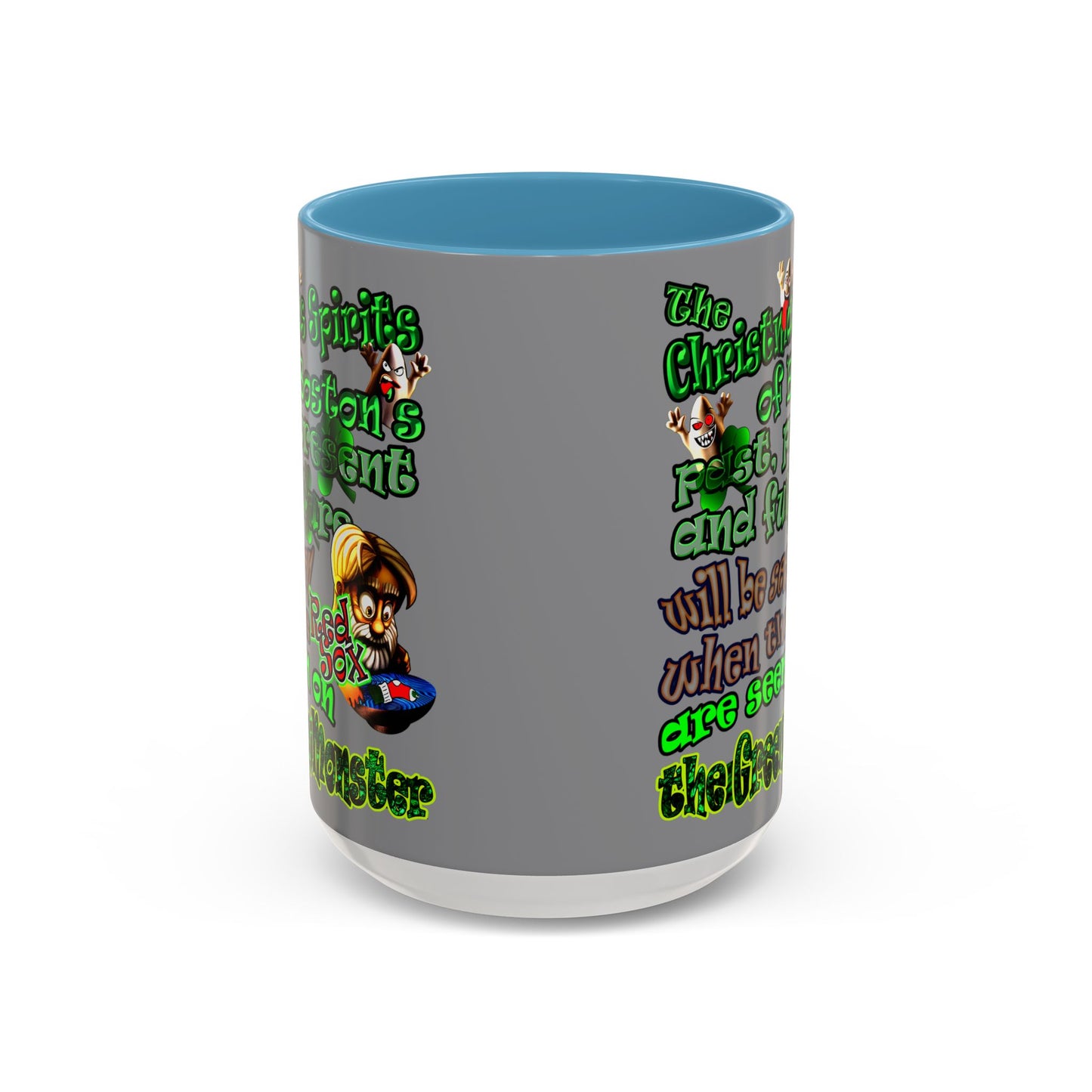 christmas spirits of boston - Accent Mug (grey)
