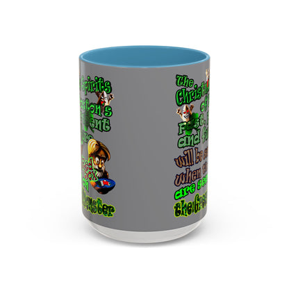 christmas spirits of boston - Accent Mug (grey)