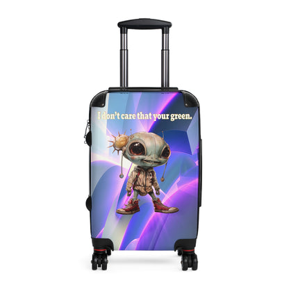 I don't care that your green - Suitcase (grey-pink wave)
