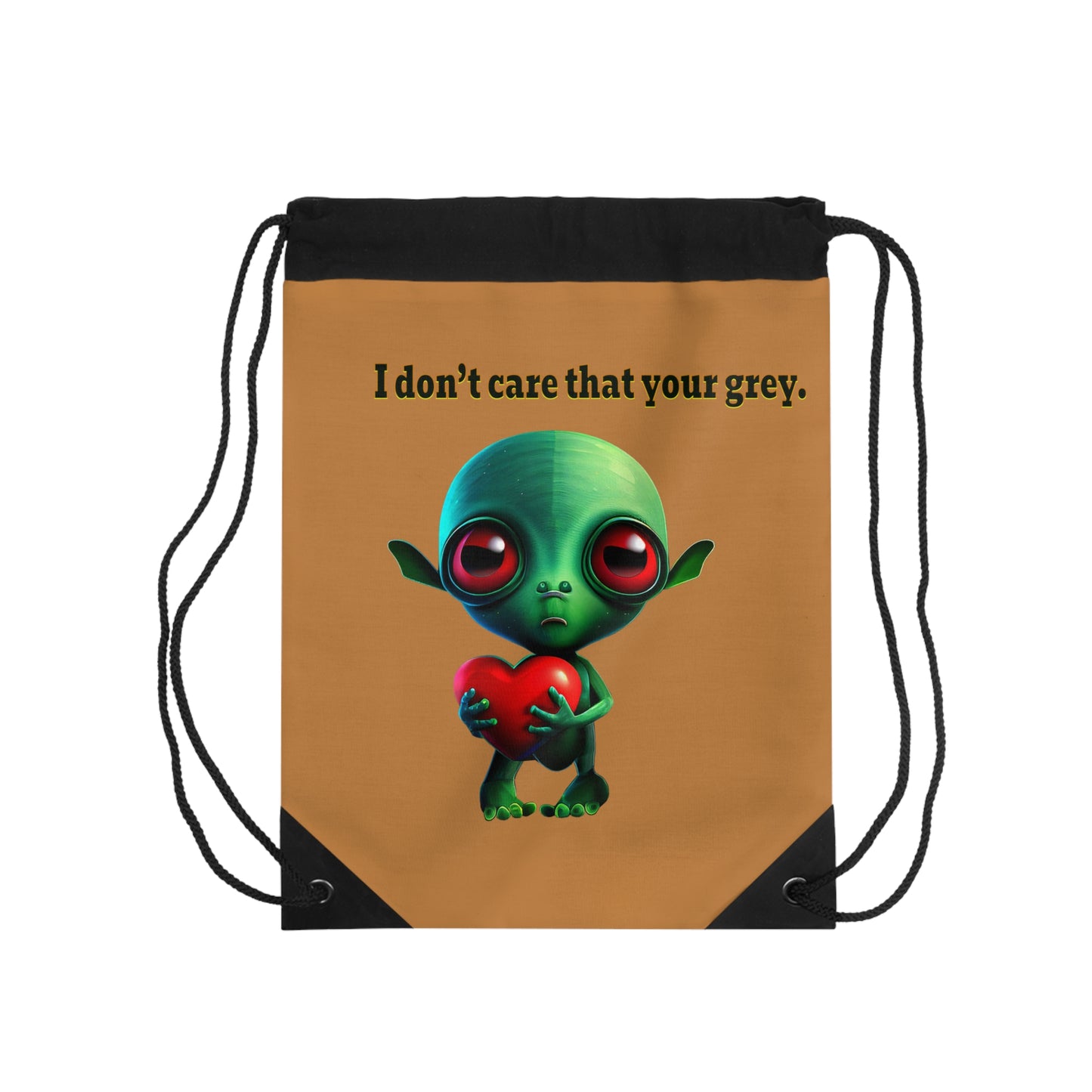I don't care that your grey - Drawstring Bag (light brown)