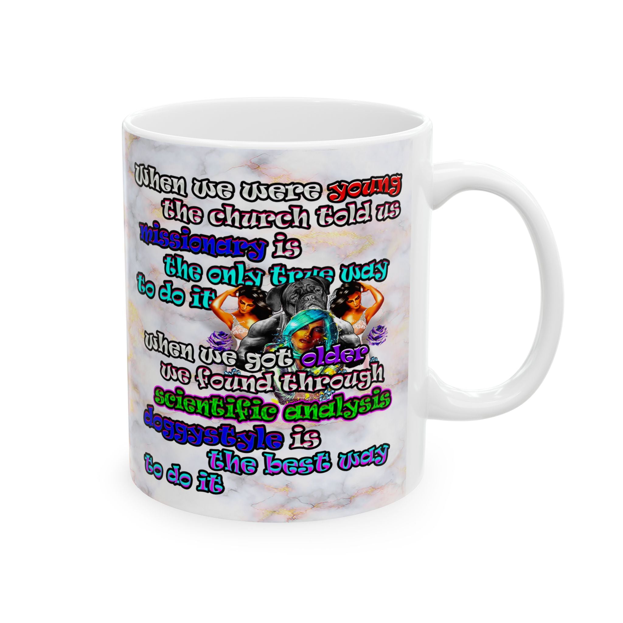 doggystyle - White Mug (white marble)