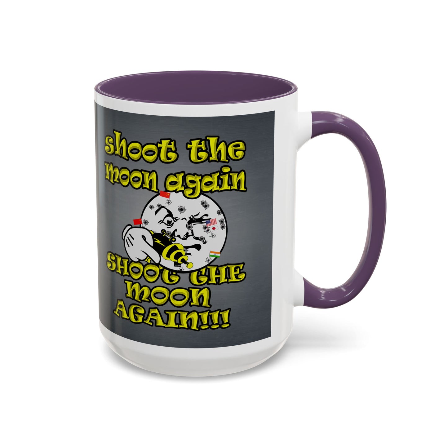 shoot the moon again - Accent Mug (grey-light grey)