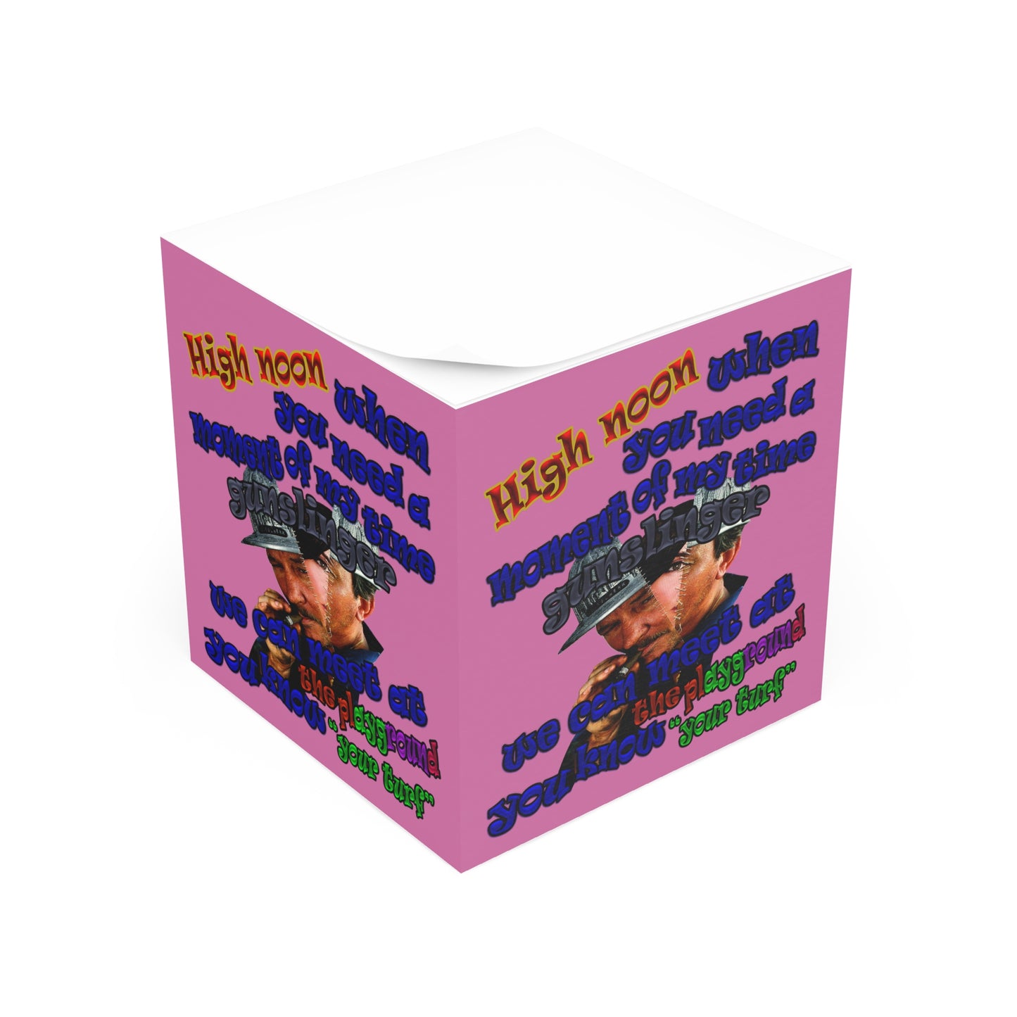 high noon - note cube (light pink)