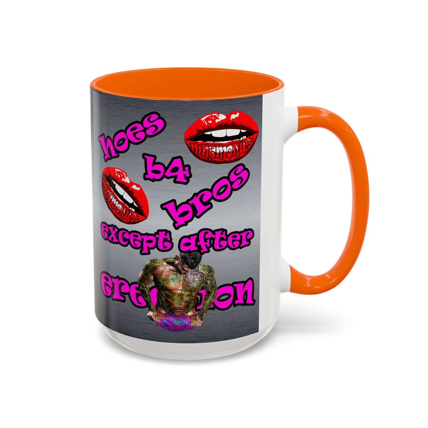 hoes b4 bros - Accent Mug (brushed nickel)