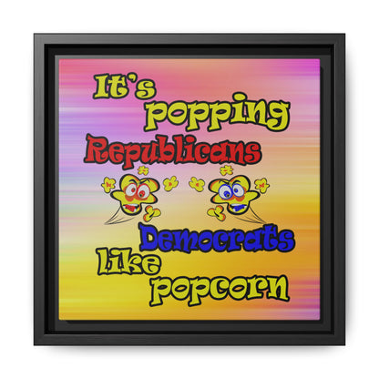 popping like popcorn - framed canvas art (color blur)