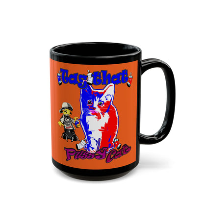 tag that - Black Mug (orange)