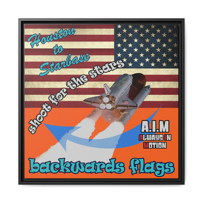 shoot for the stars - framed canvas art (orange)