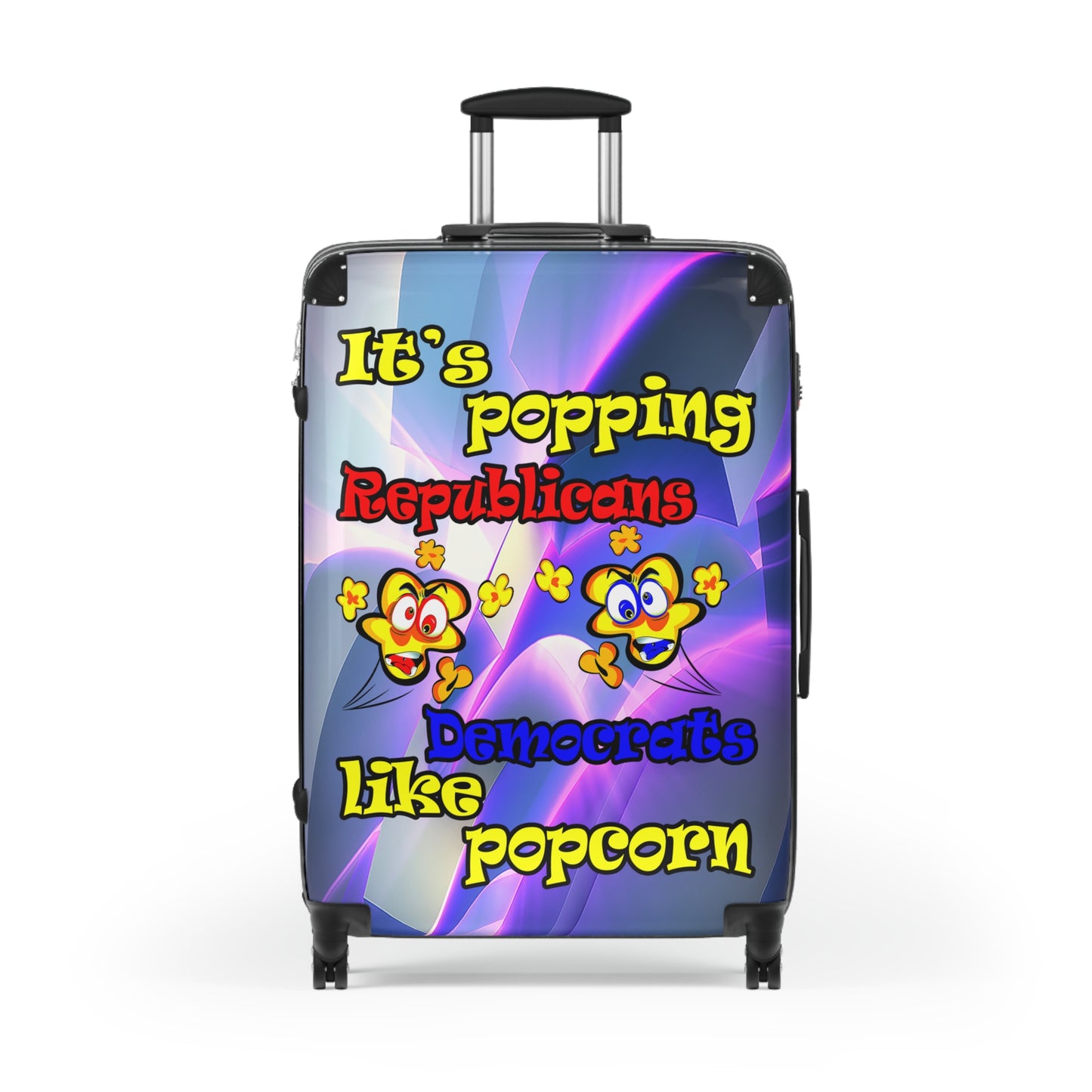 popping like popcorn - Suitcase (grey-pink wave)