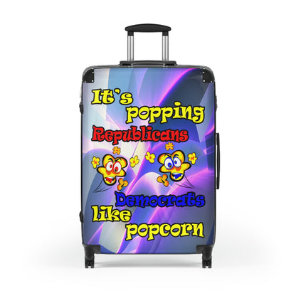popping like popcorn - Suitcase (grey-pink wave)