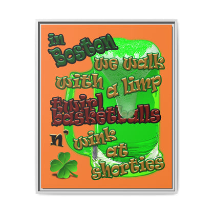 celtics logo - framed canvas art (crusta)