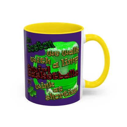 celtics logo - Accent Mug (purple)