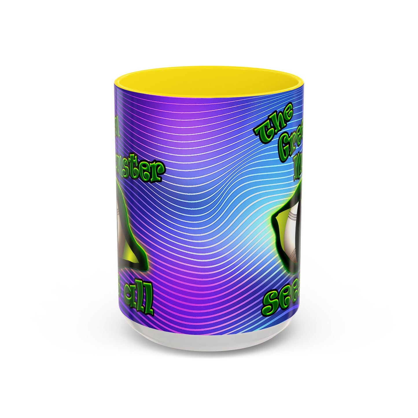 green monster - Accent Mug (purple wave)