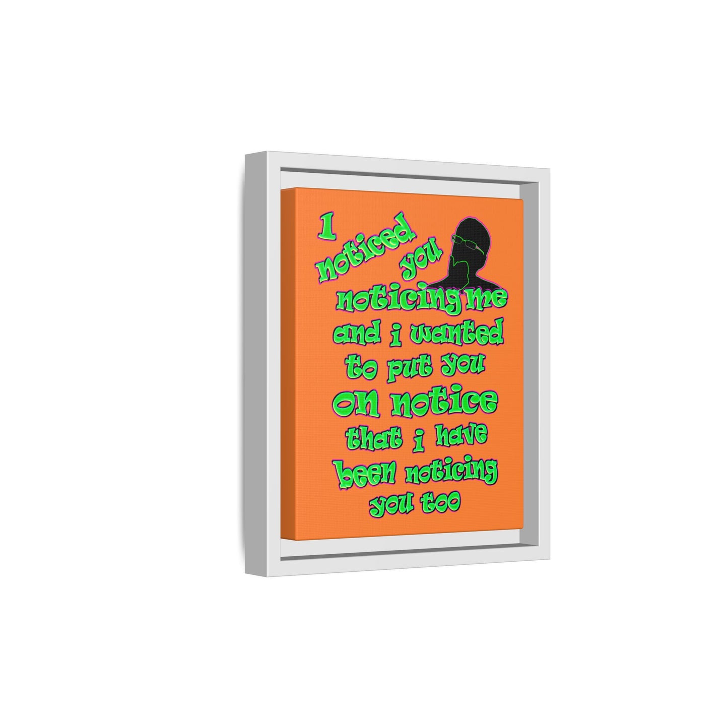 noticed you noticing - framed canvas art (crusta)