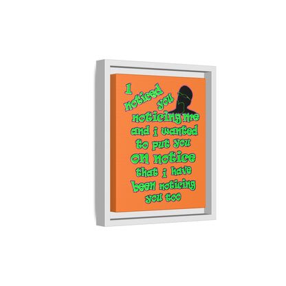 noticed you noticing - framed canvas art (crusta)