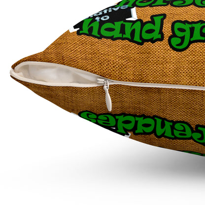 my luck - Spun Polyester Square Pillow - (dichromatic brown papyrus)