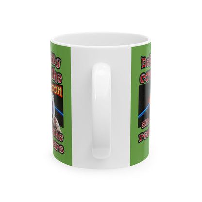 defy conquer reach - White Mug (green)