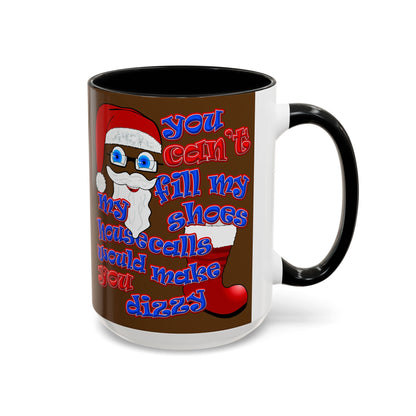 santa's shoes - Accent Mug (brown)