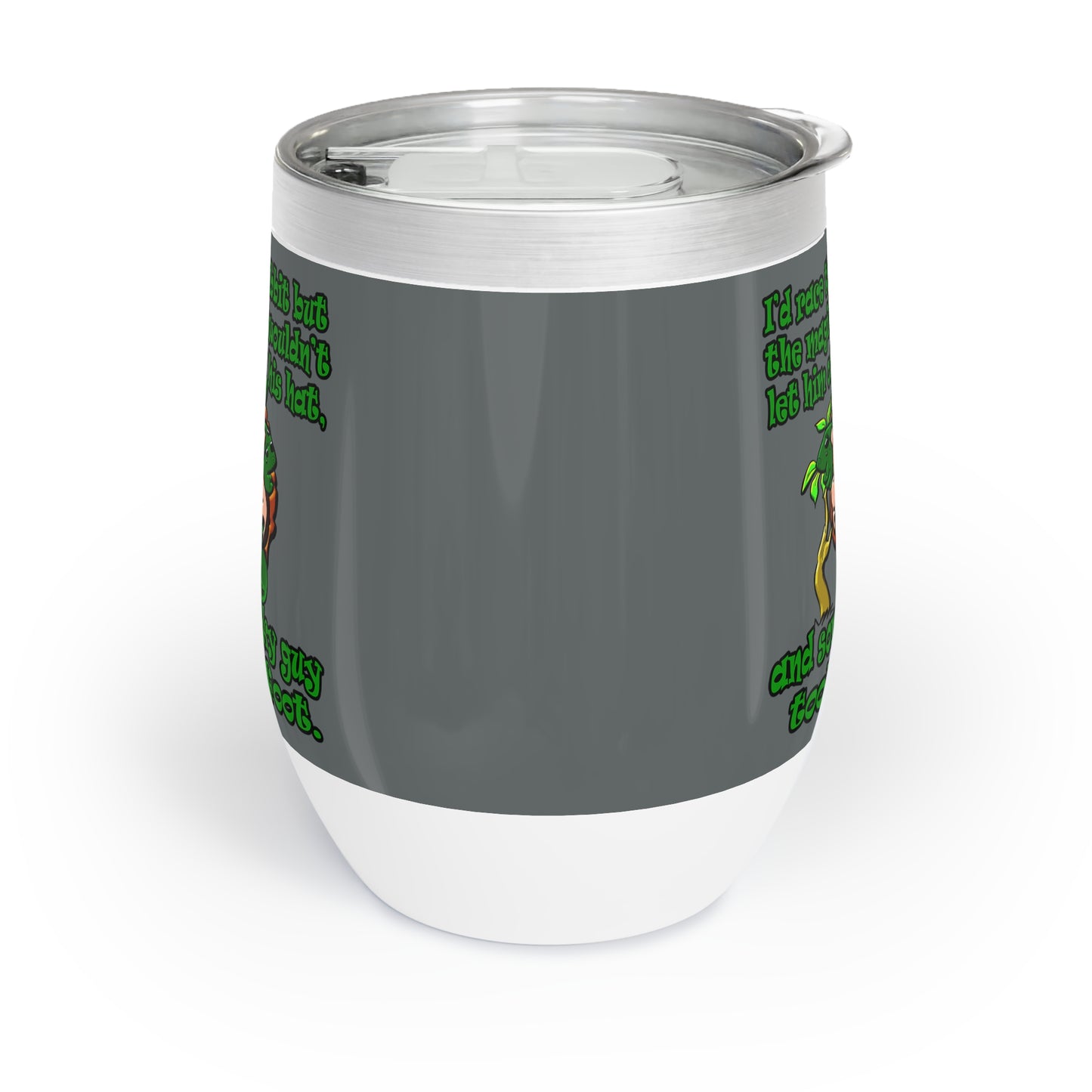 turtle race - Chill Wine Tumbler (dark grey)