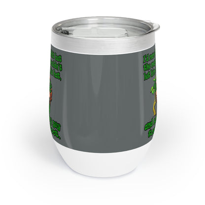 turtle race - Chill Wine Tumbler (dark grey)