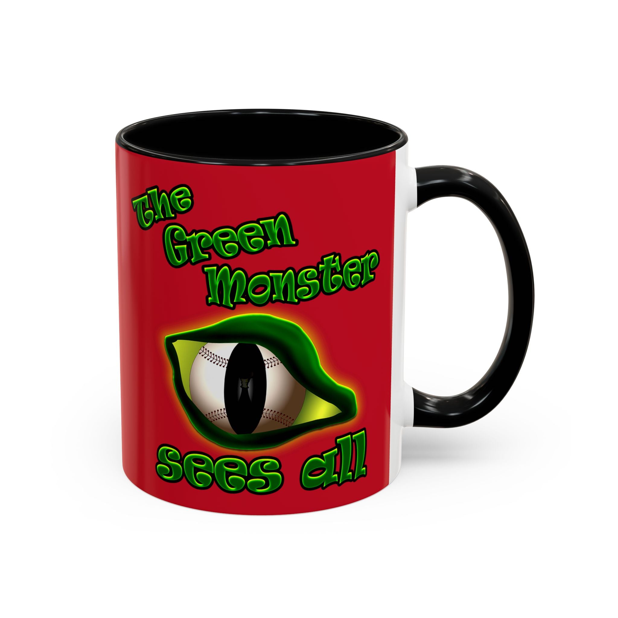 green monster - Accent Mug (dark red)