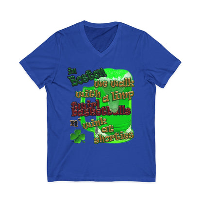 celtics logo - Unisex Jersey Short Sleeve V-Neck Tee