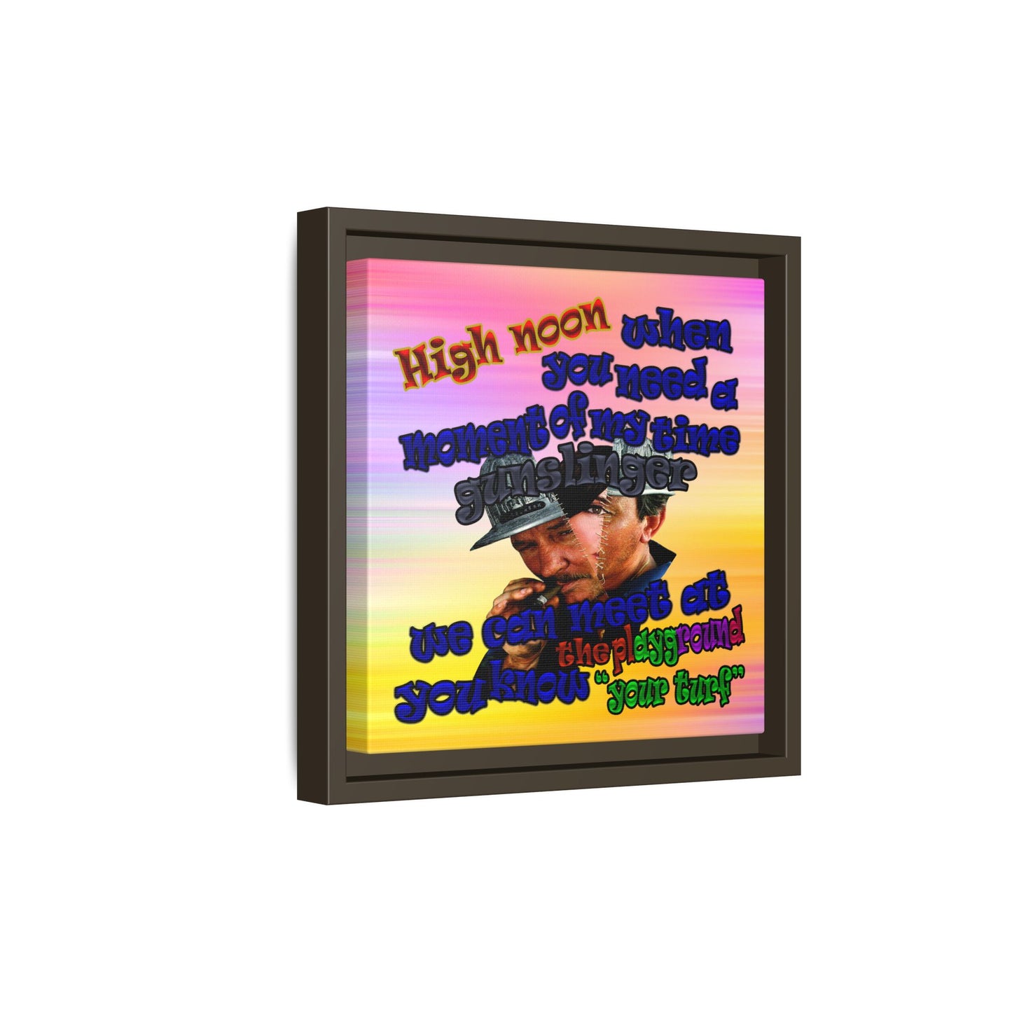 high noon - framed canvas art (color blur)