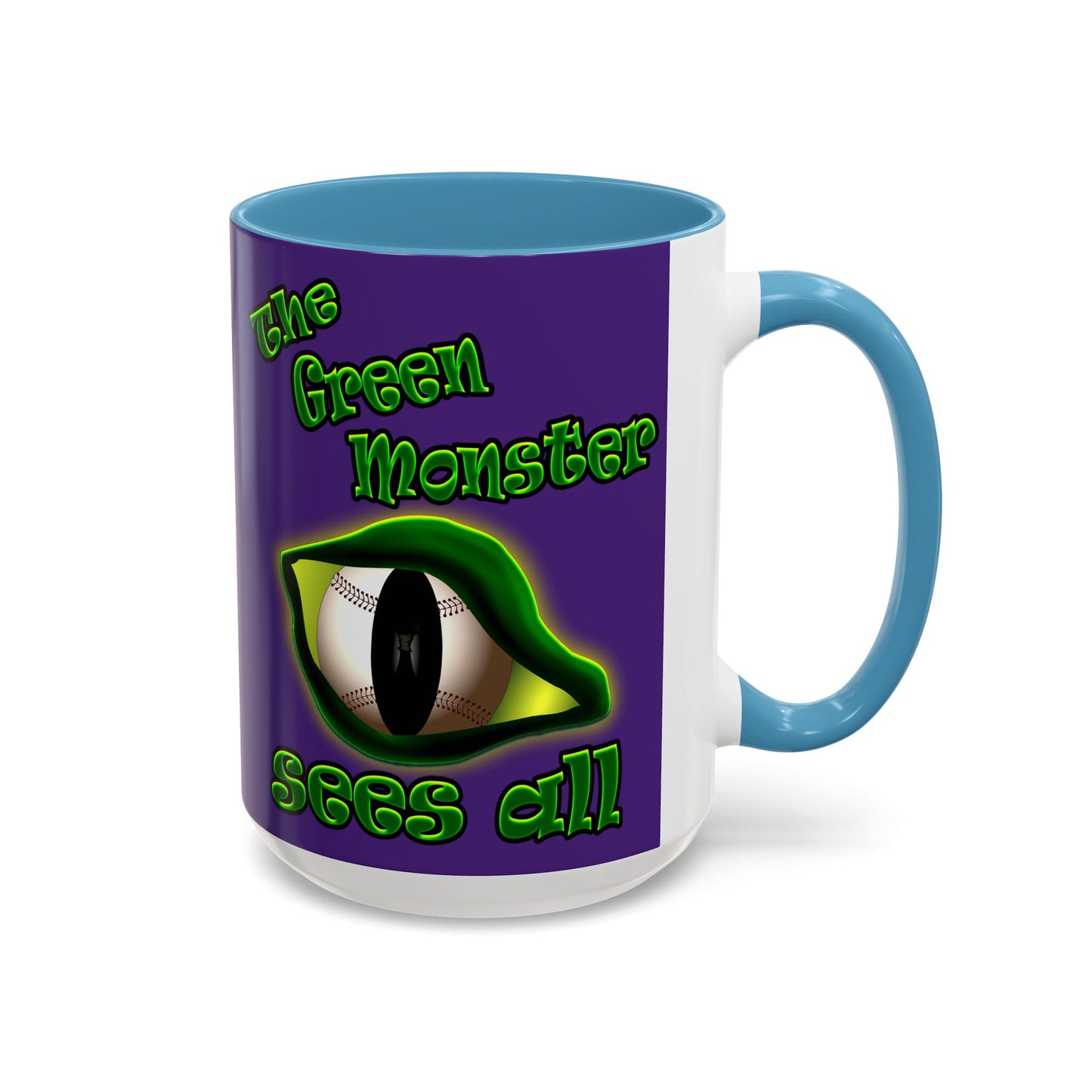 green monster - Accent Mug (purple)