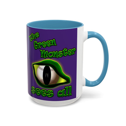 green monster - Accent Mug (purple)