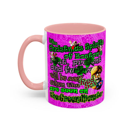christmas spirits of boston - Accent Mug (pink swirl)
