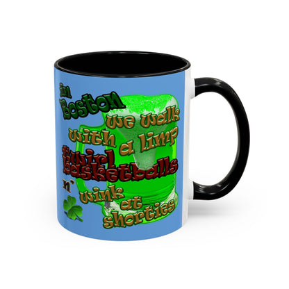 celtics logo - Accent Mug (light blue)
