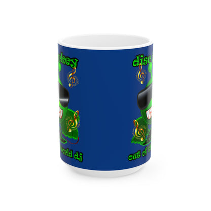 disc jockey - White Mug (dark blue)