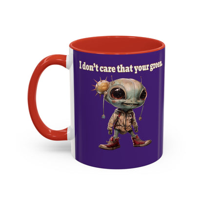 I don't care that your grey - Accent Mug (purple)
