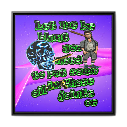 og - framed canvas art (purple-pink wave)