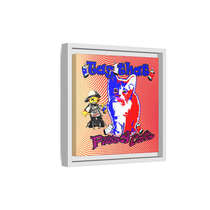 tag that - framed canvas art (yellow-orange wave)