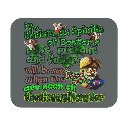 christmas spirits of boston - Mouse Pad (Rectangle) (dark grey)