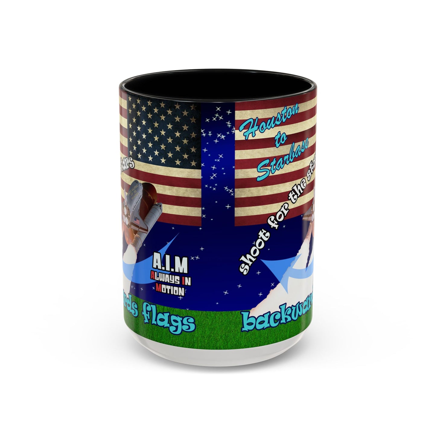 shoot for the stars - Accent Mug ('snoops' background)