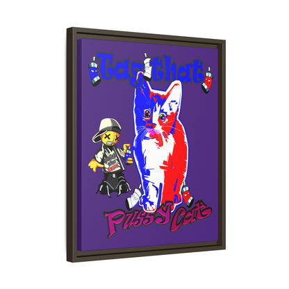 tag that - framed canvas art (purple)